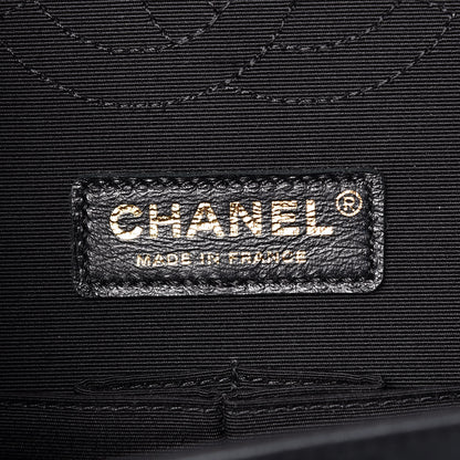 Chanel Caviar Iridescent Calfskin Duo Medium Double Flap Light Gold Black 6 of 20