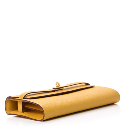 Hermes Epsom Kelly Wallet To Go Jaune Ambre 4 of 11