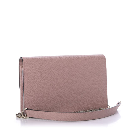 Gucci Dollar Calfskin Interlocking G Chain Wallet Soft Pink 3 of 8