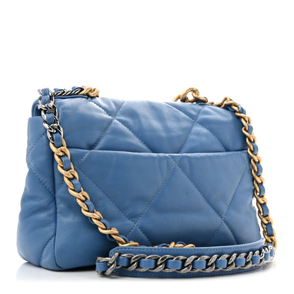 Chanel Lambskin Quilted Medium Chanel 19 Flap Blue 3 of 13