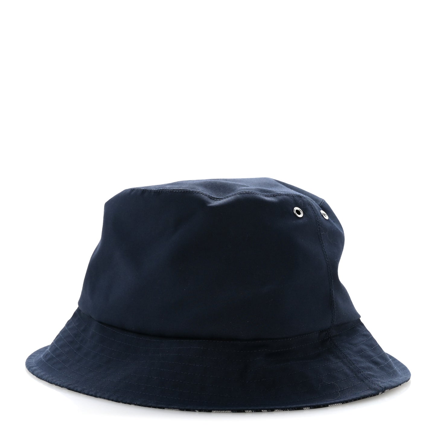 Polyester Cotton Oblique Teddy-D Brim Bucket Hat 58 Blue