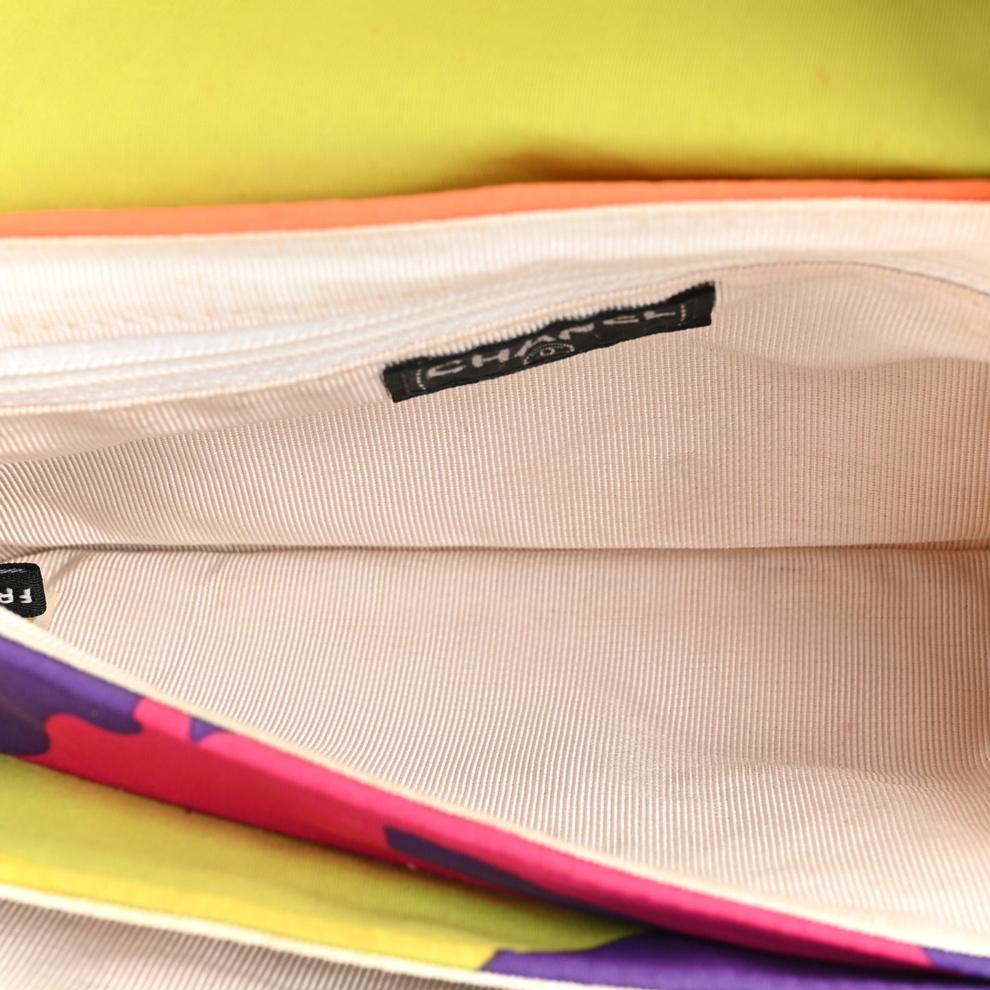 Jersey Square Stitched Keyboard Flap Clutch Multicolor