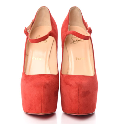 Christian Louboutin Veau Velours Lady Daf 160 Pumps 38.5 Red 2 of 8