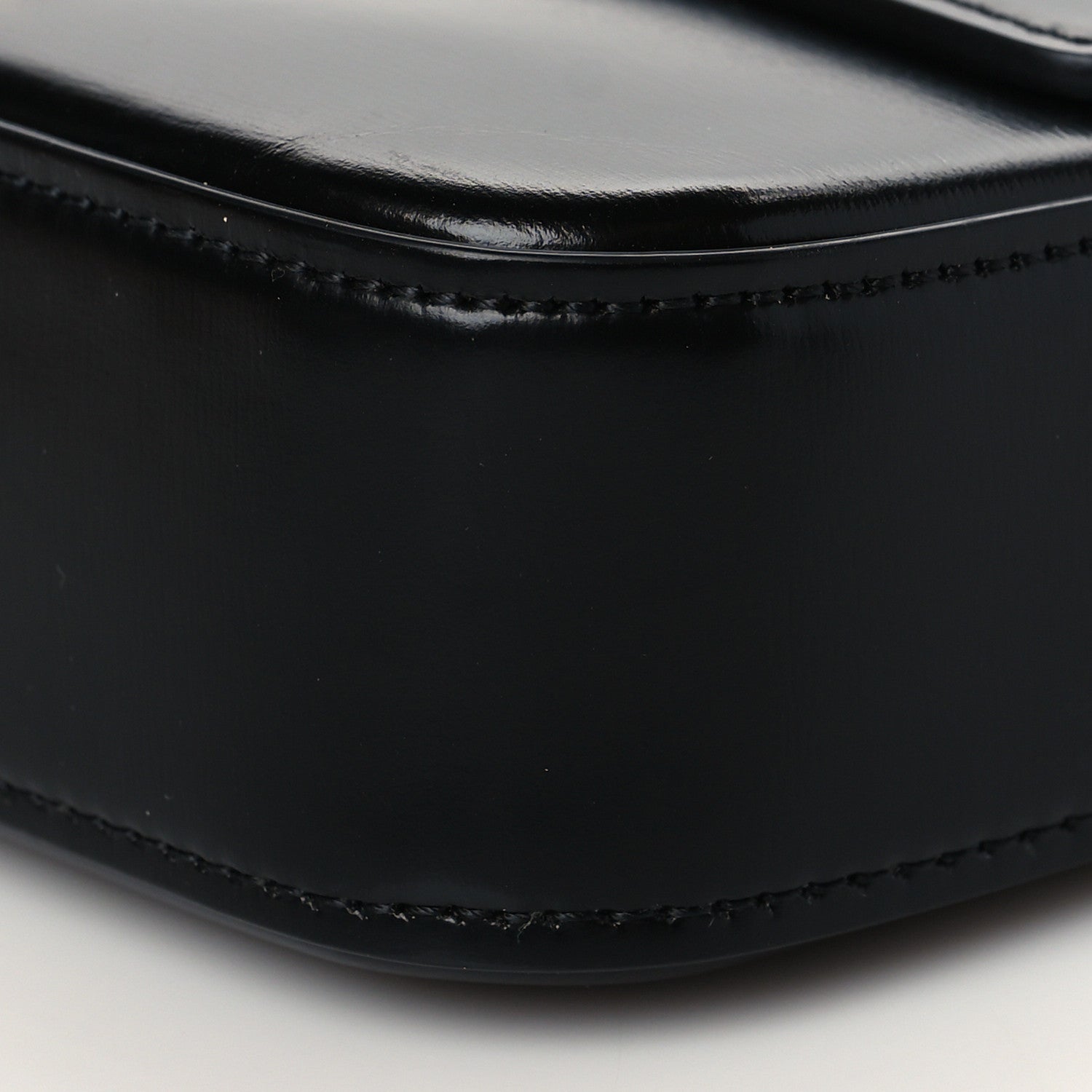 Celine Shiny Calfskin Triomphe Shoulder Bag Black 11 of 11