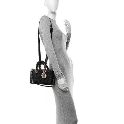 Christian Dior Lambskin Cannage Medium Lady D-Joy Black 2 of 9