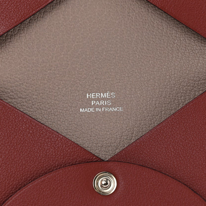 Hermes Evercolor Verso Calvi Card Case Rouge Grenat Glycine 6 of 6