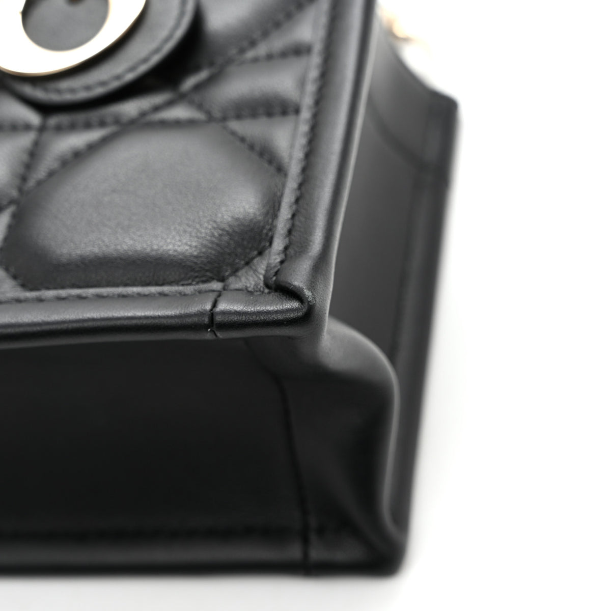 Calfskin Macrocannage Mini Book Tote Black
