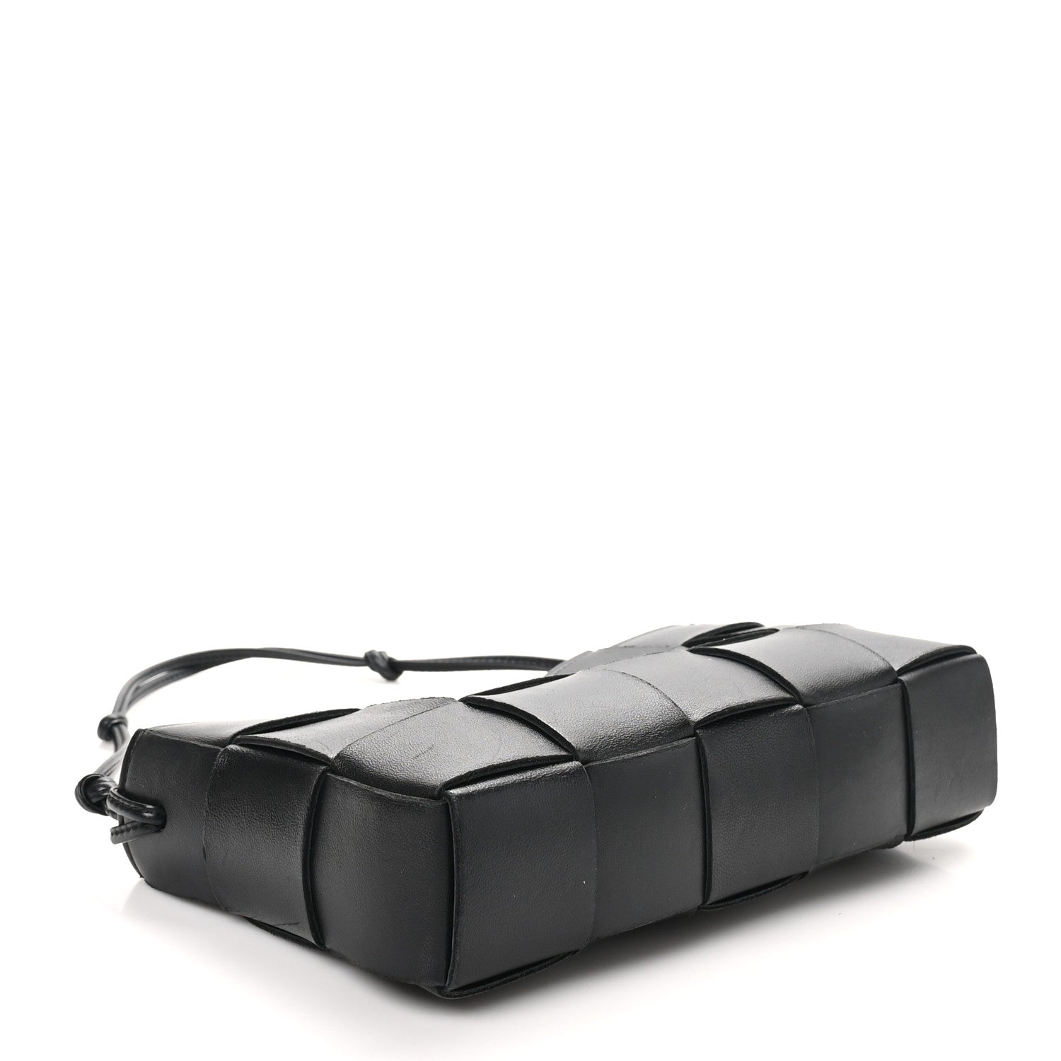 Bottega Veneta Calfskin Maxi Intrecciato Cassette Pouch On Strap Black 4 of 9