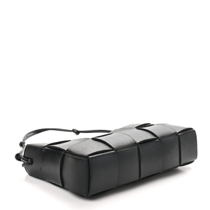 Bottega Veneta Calfskin Maxi Intrecciato Cassette Pouch On Strap Black 4 of 9