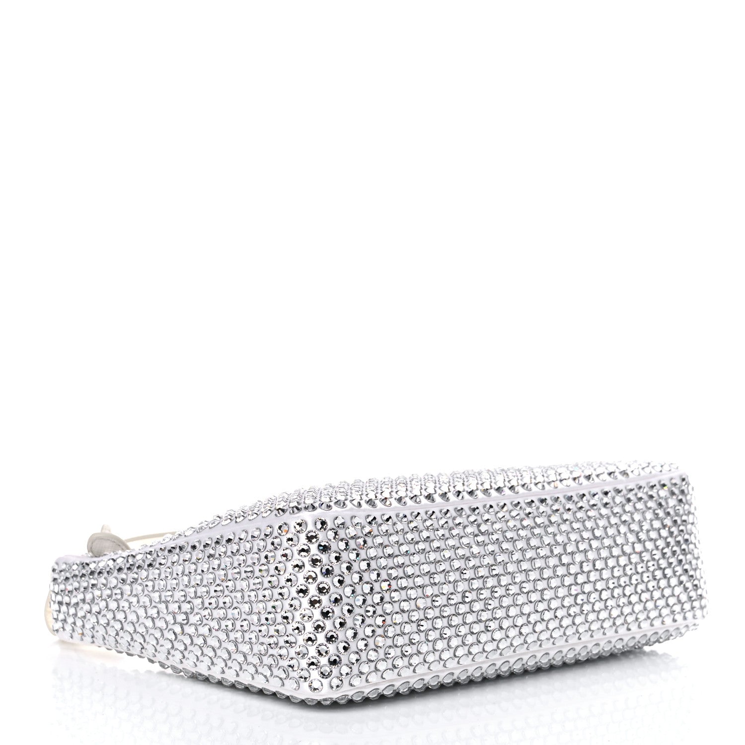 Prada Satin Crystal Mini Re-Edition 2000 Bag White 4 of 11