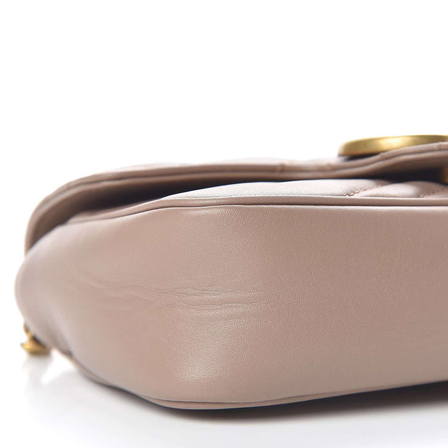 Calfskin Matelasse Super Mini GG Marmont Shoulder Bag Porcelain Rose