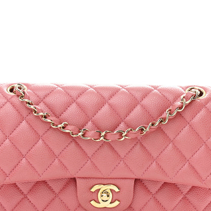 Chanel Iridescent Caviar Quilted Medium Double Flap Dark Pink 8 of 11