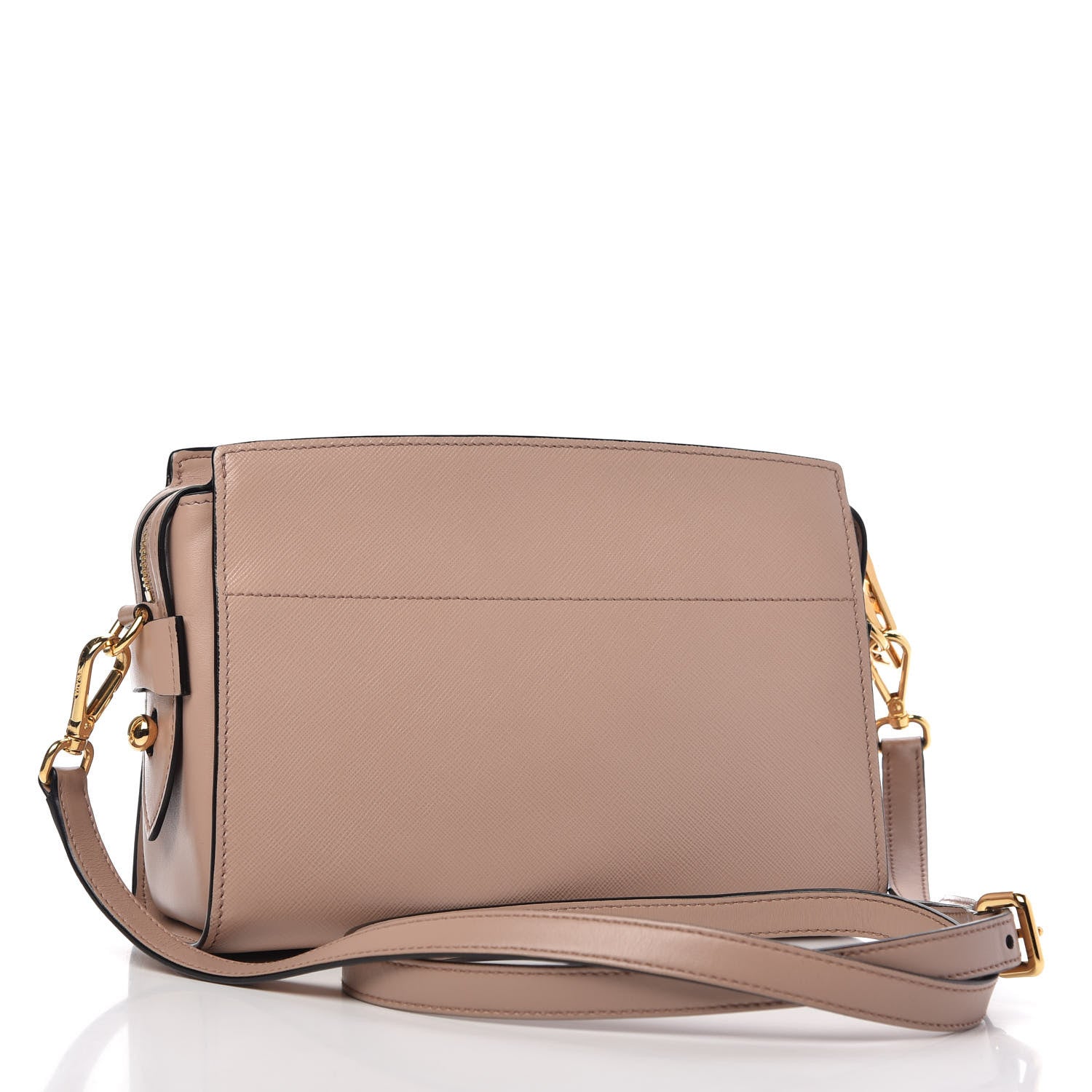 Prada Saffiano City Calfskin Esplanade Crossbody Bag Cipria 3 of 9