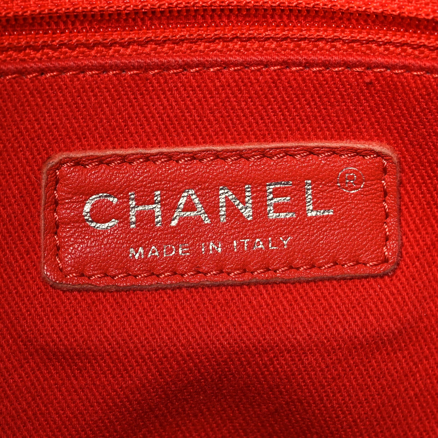 Chanel Calfskin Perforated Up In The Air North South Tote Red 6 of 14