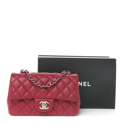 Chanel Caviar Quilted Mini Rectangular Flap Red 12 of 12
