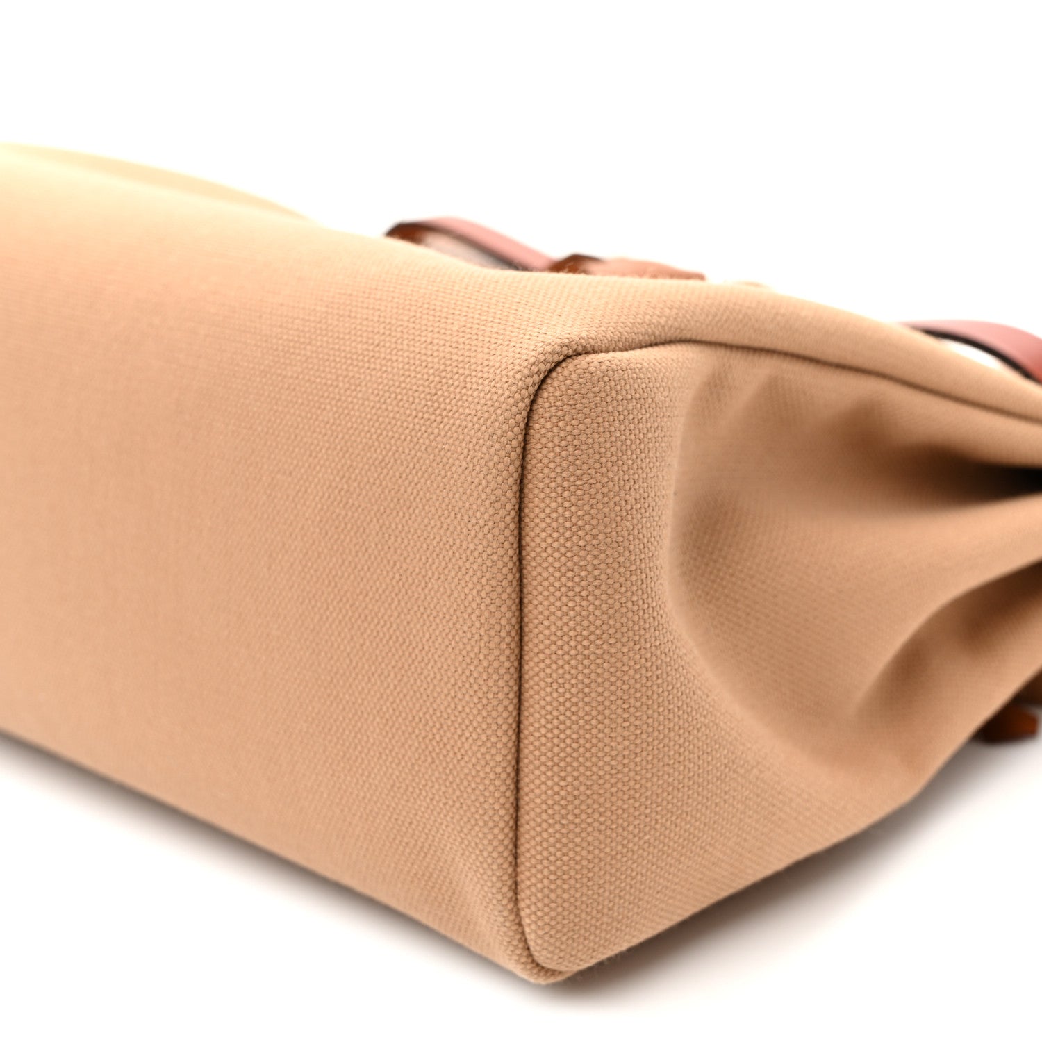 Hermes Military Toile Vache Hunter Herbag Zip Retourne 31 PM Chai Fauve Naturel Cuivre 11 of 11