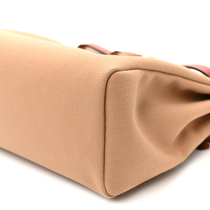 Hermes Military Toile Vache Hunter Herbag Zip Retourne 31 PM Chai Fauve Naturel Cuivre 11 of 11