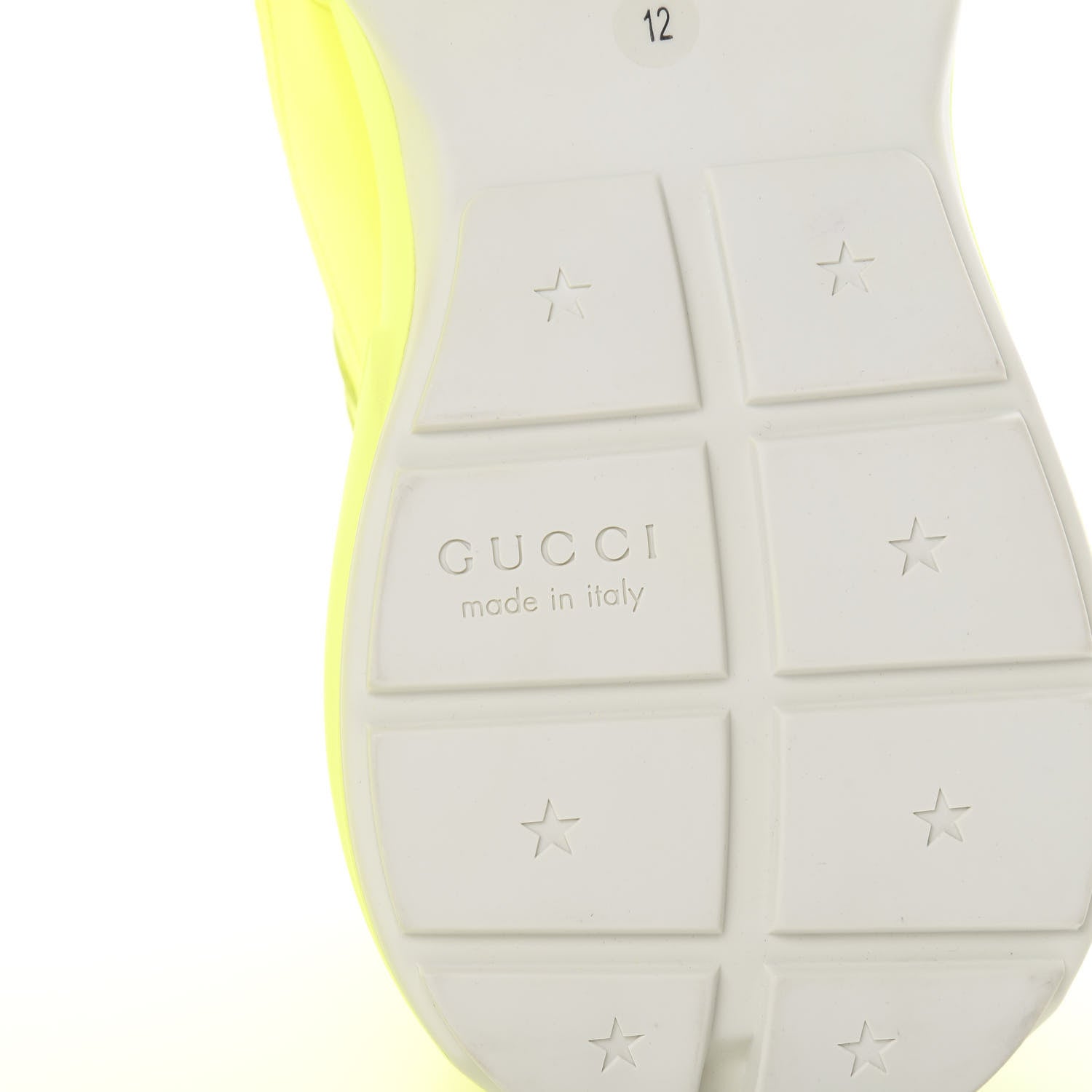 Gucci Calfskin Mens Rhyton Sneakers 12 Yellow Fluo 5 of 9