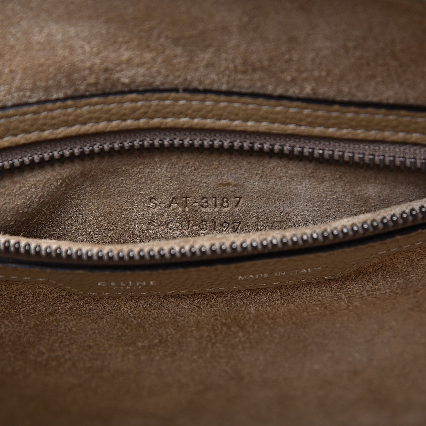 Drummed Calfskin Micro Luggage Dune