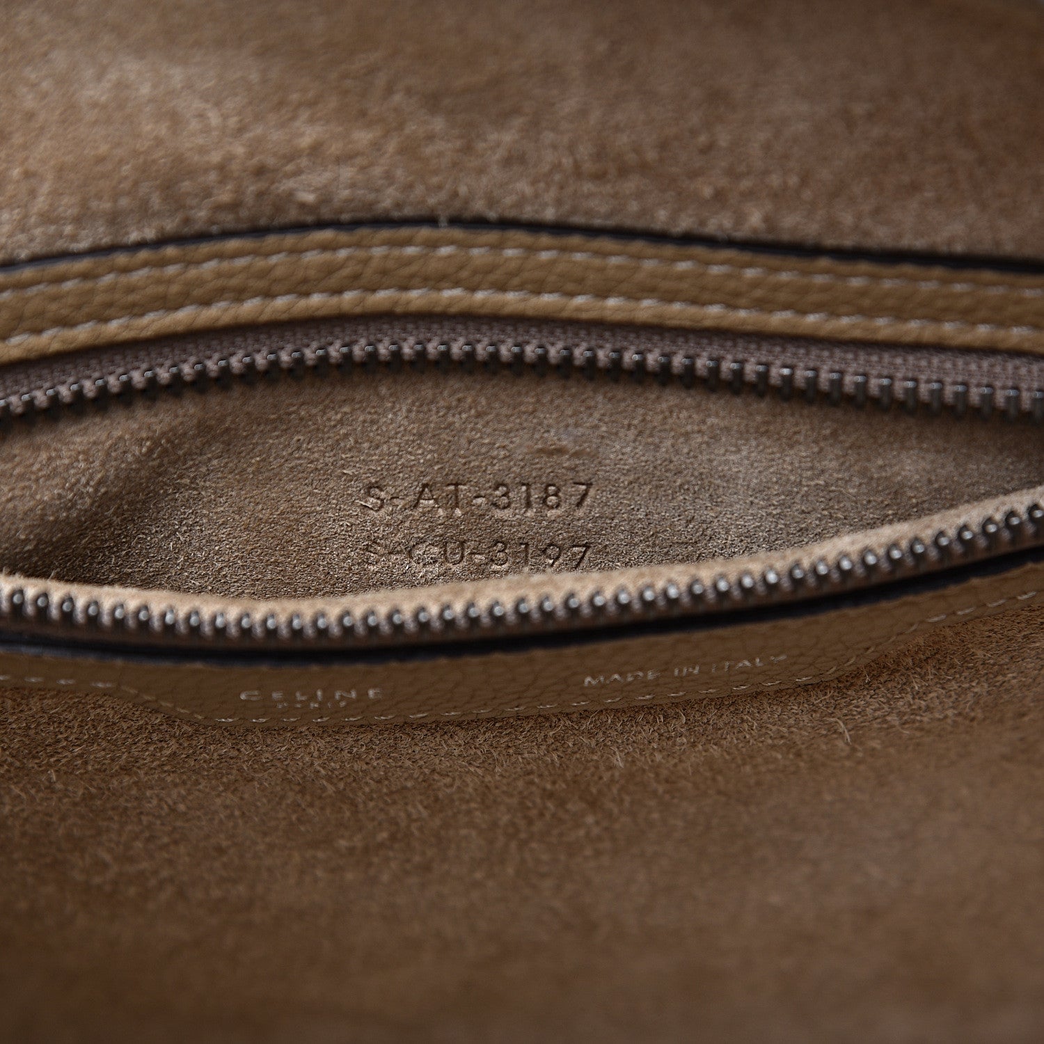 Celine Drummed Calfskin Micro Luggage Dune 7 of 10