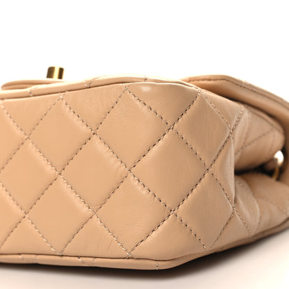 Chanel Lambskin Quilted Mini Pearl Crush Flap Beige 10 of 11