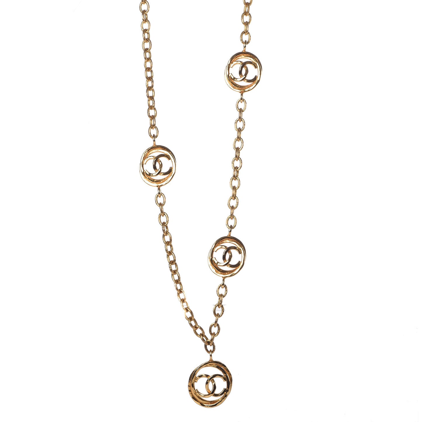 CC Medallion Necklace Gold