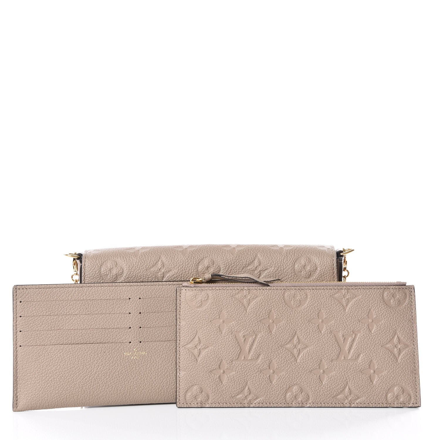 Louis Vuitton Empreinte Pochette Felicie Chain Wallet Tourterelle 10 of 11