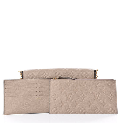 Louis Vuitton Empreinte Pochette Felicie Chain Wallet Tourterelle 10 of 11
