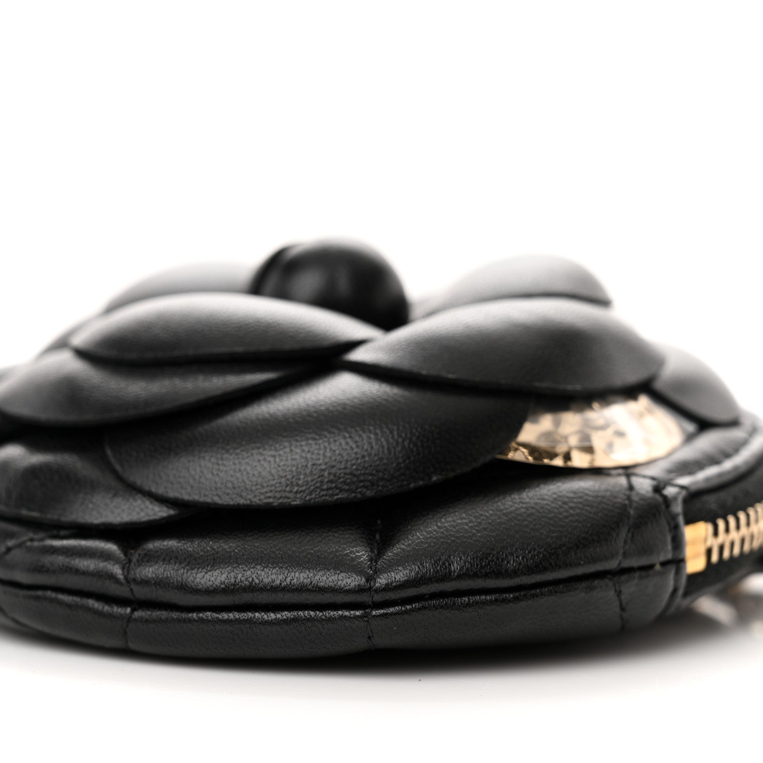 Chanel Lambskin Mini Camellia Bouquet Clutch With Chain Black 10 of 11