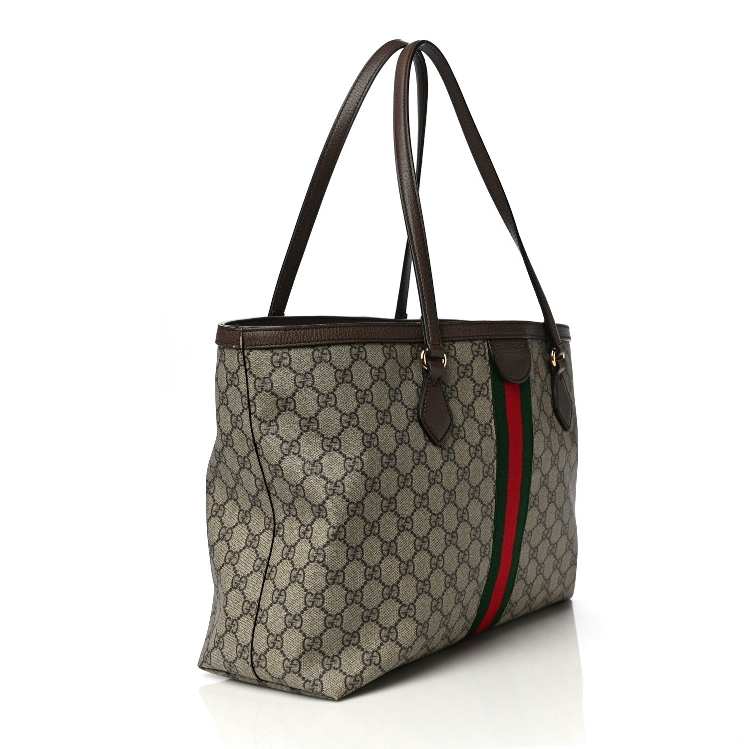 Gucci GG Supreme Monogram Medium Ophidia Shopping Tote Brown 3 of 13