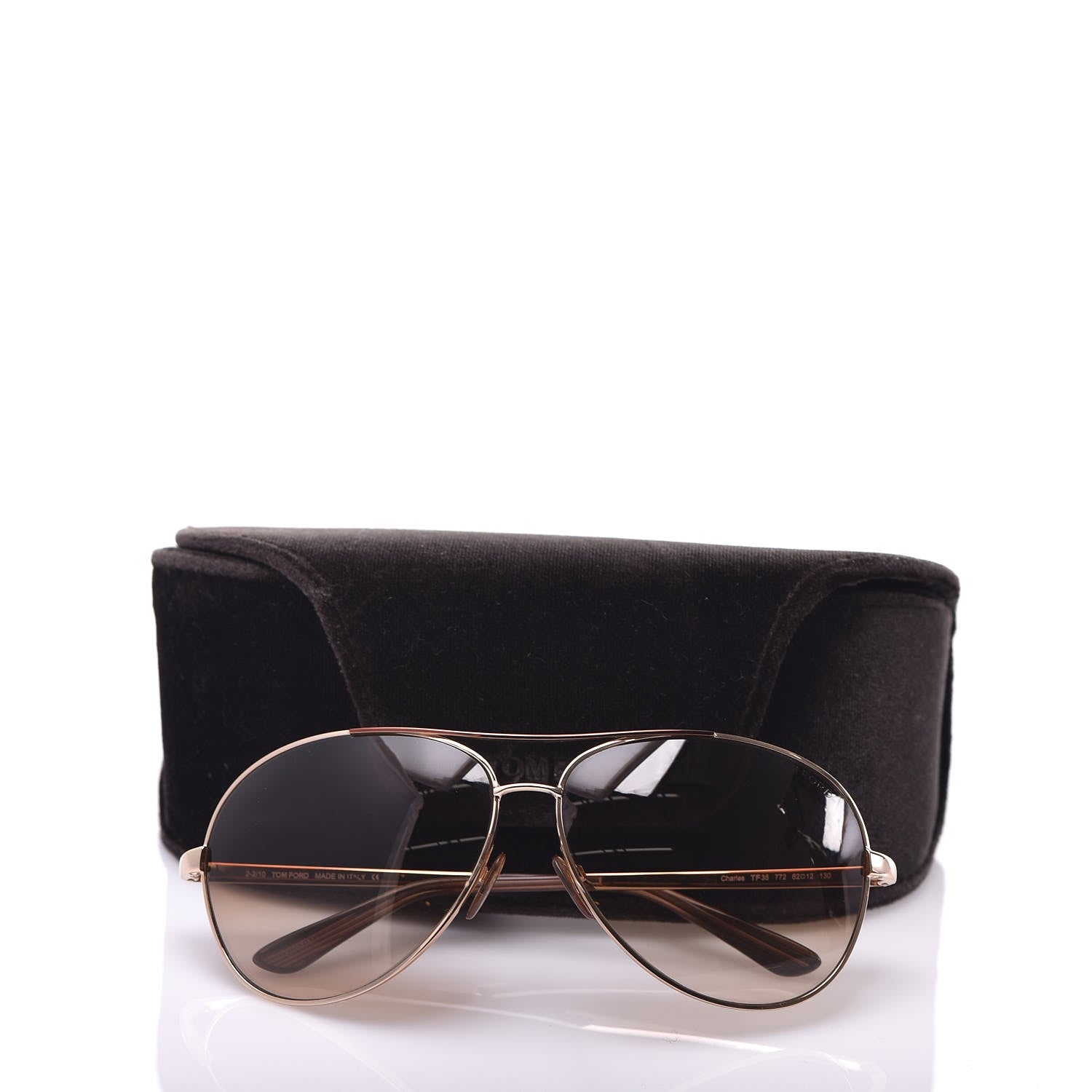Tom Ford Metal Charles Aviator Sunglasses TF35 Gold 7 of 7