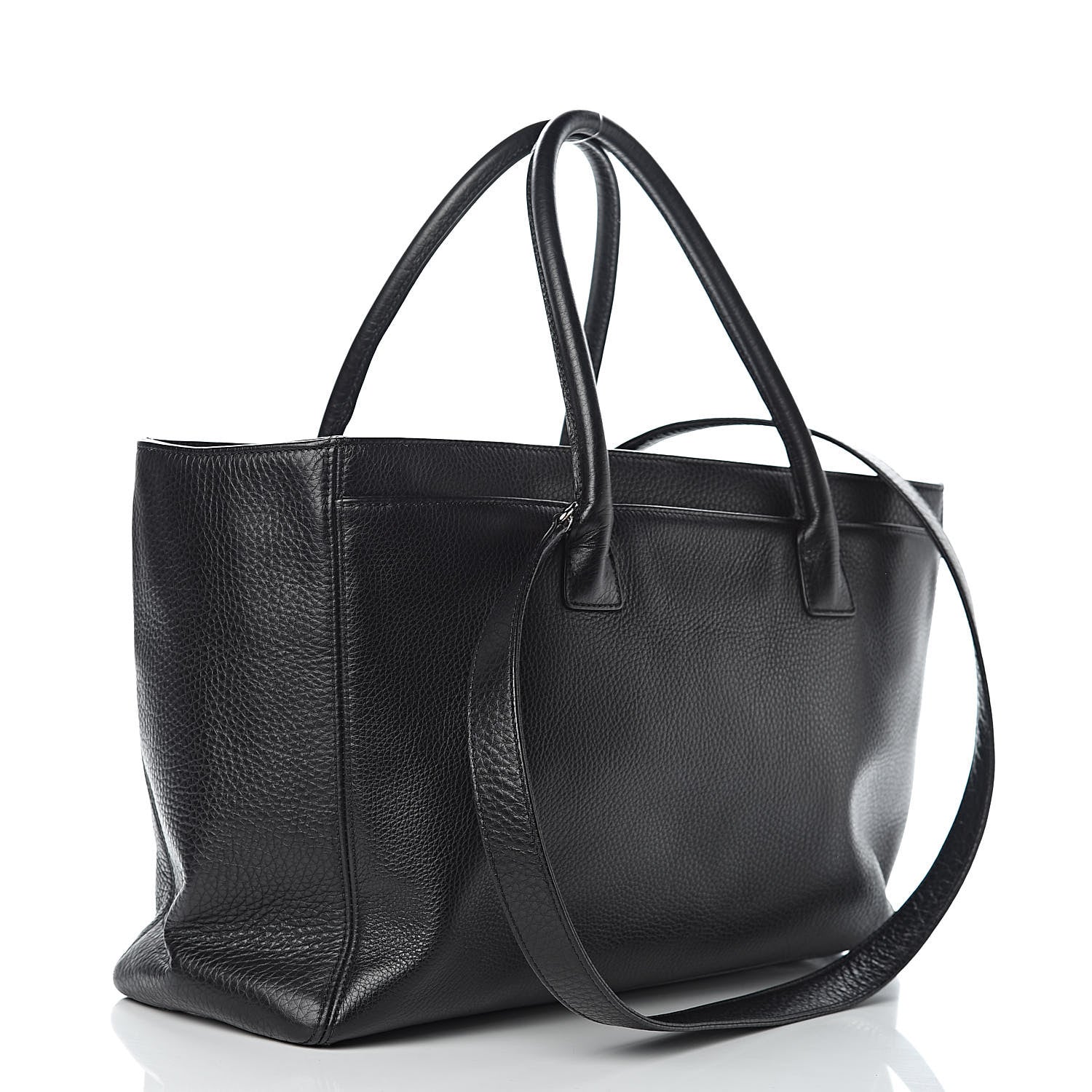 Chanel Calfskin Cerf Executive Shopper Tote Black 4 of 12