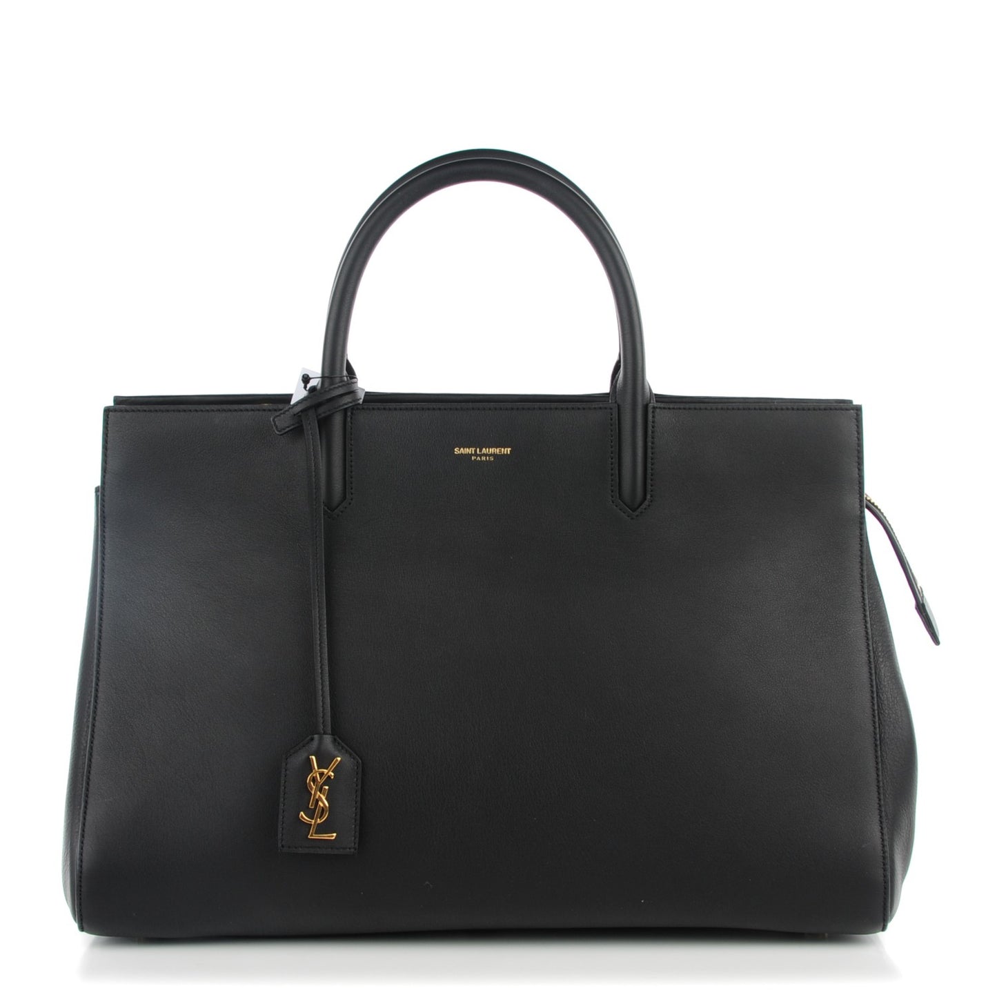 Smooth Calfskin Medium Cabas Rive Gauche Black
