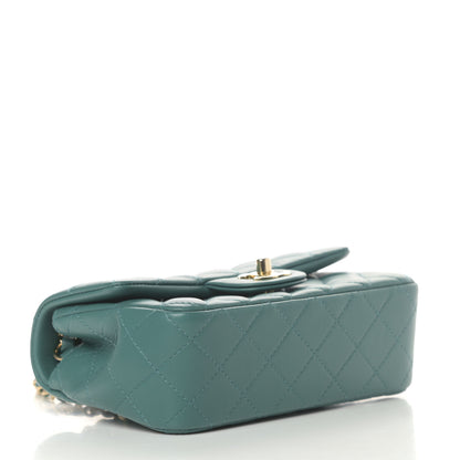 Chanel Lambskin Quilted Mini Rectangular Flap Green 4 of 11