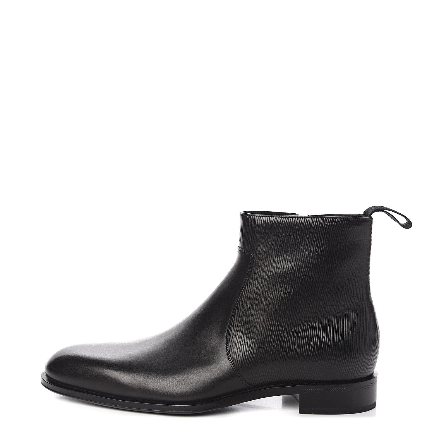 Louis Vuitton Calfskin Epi Wall Street Chelsea Ankle Boots 8 Black 1 of 8