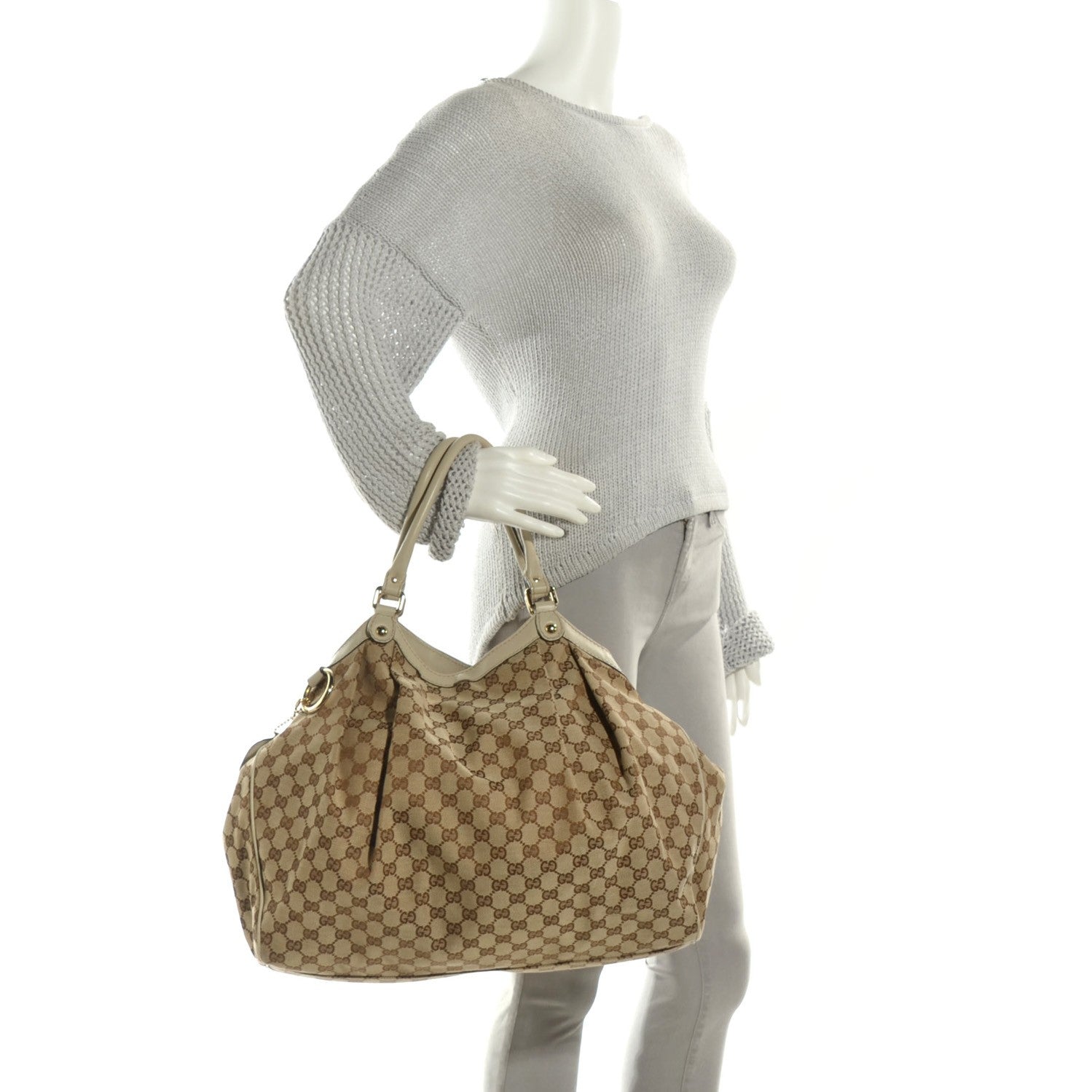Gucci Monogram Large Sukey Tote Off White 2 of 7