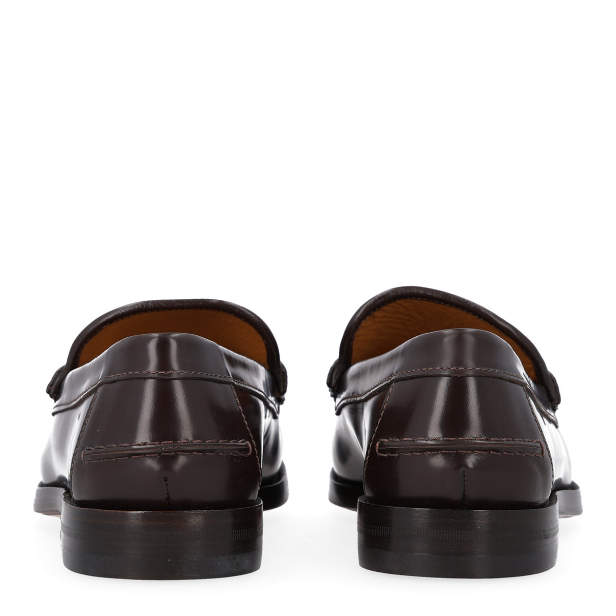 Gucci Calfskin GG Embossed Horsebit Loafers 8 Cocoa 6 of 11