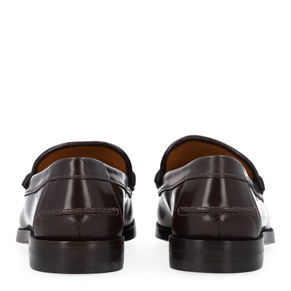 Gucci Calfskin GG Embossed Horsebit Loafers 8 Cocoa 6 of 11