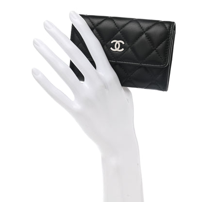 Chanel Lambskin Quilted Flap Card Holder Black 2 of 10