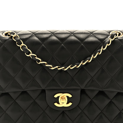 Chanel Lambskin Quilted Medium Double Flap Black 8 of 10
