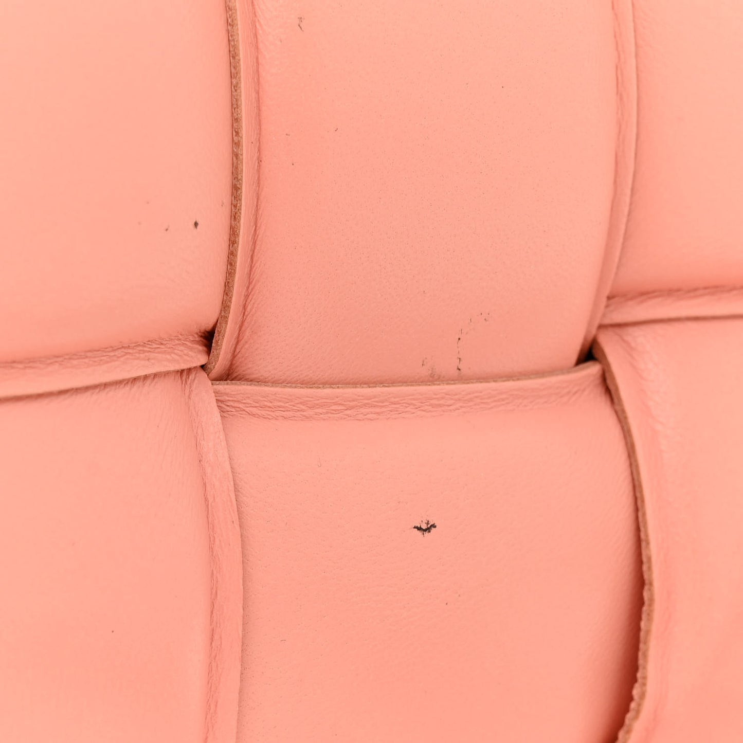 Nappa Maxi Intreccio Padded Cassette Crossbody Bag Peachy