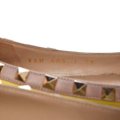 Valentino Garavani Nappa Rockstud Ballerina Flats 37 Naples Yellow Poudre 8 of 12