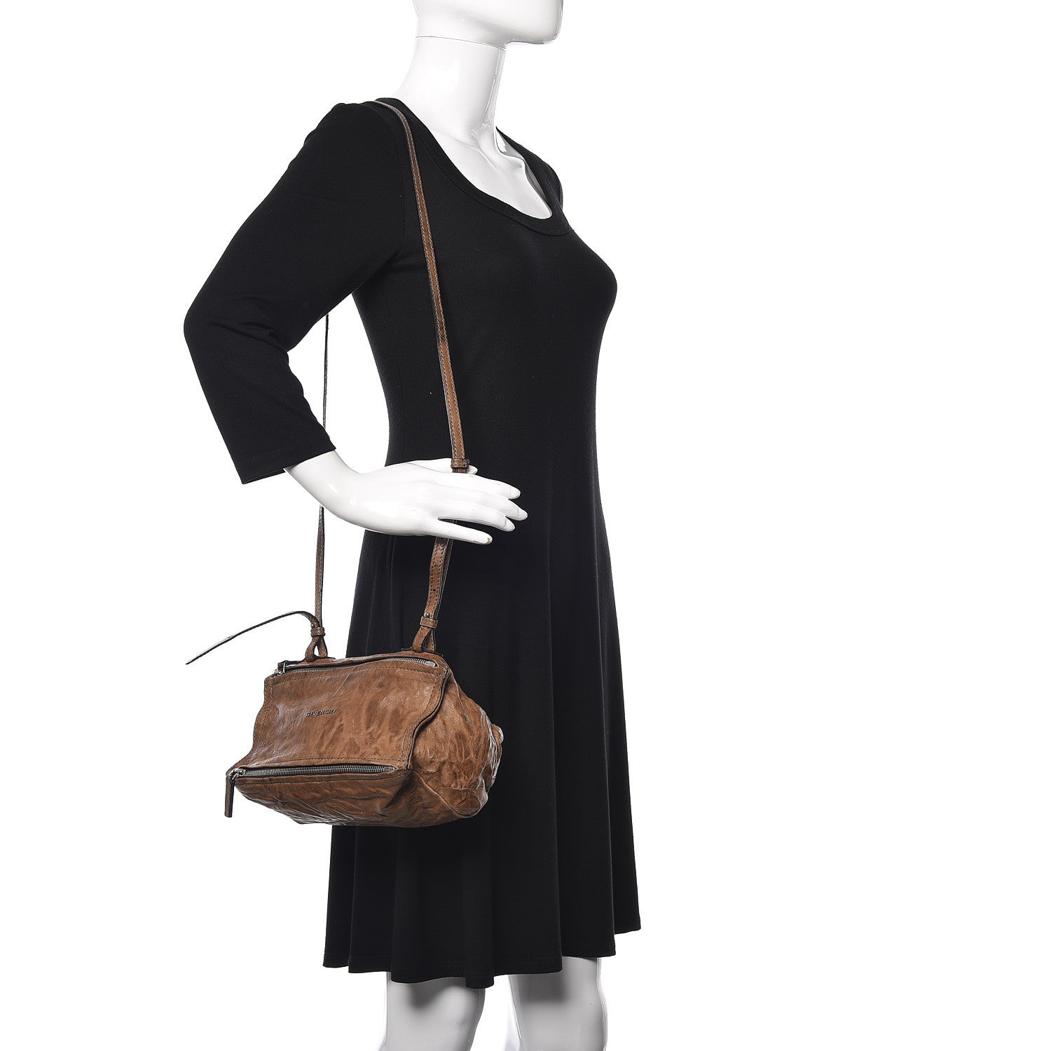 Givenchy Tumbled Sheepskin Mini Pandora Brown 2 of 13