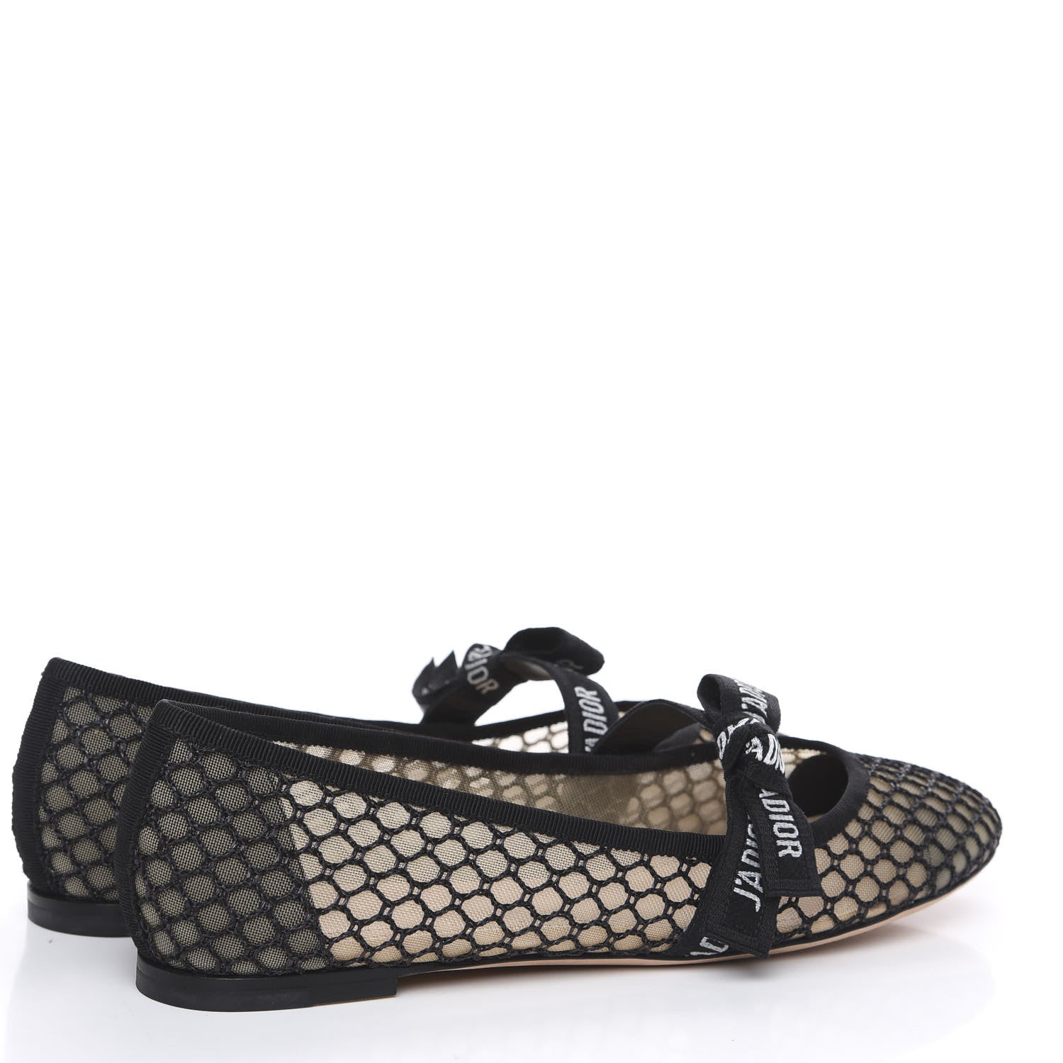 Christian Dior Resille Ribbon Miss J'Adior Ballet Flat 39 Black 4 of 8