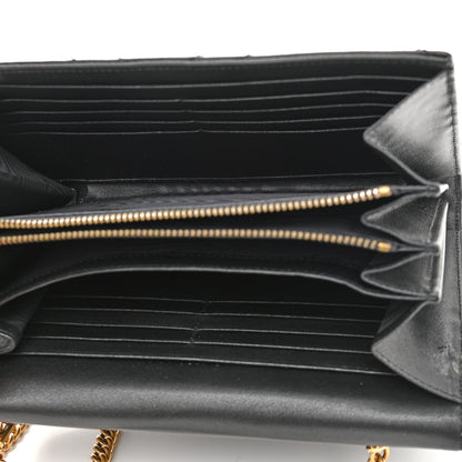Gucci Calfskin Matelasse GG Marmont Chain Wallet Black 7 of 10