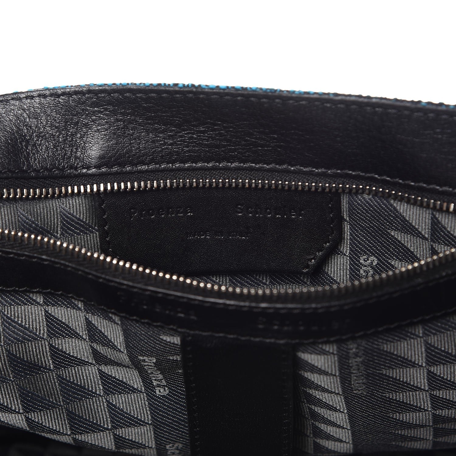 Proenza Schouler Tweed Calfskin Medium PS1 Satchel Emerald Cerulean Ocean 7 of 10
