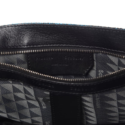 Proenza Schouler Tweed Calfskin Medium PS1 Satchel Emerald Cerulean Ocean 7 of 10