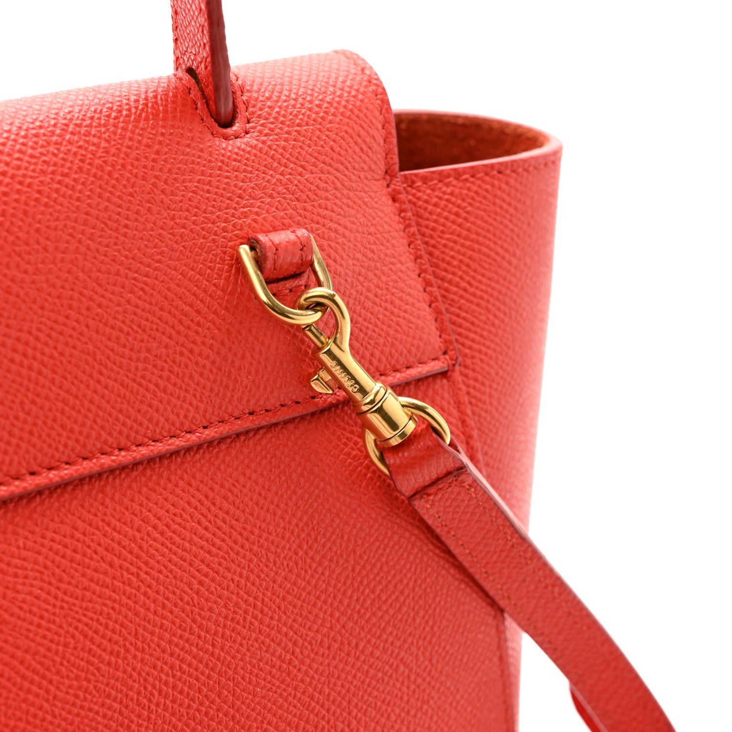 Celine Grained Calfskin Nano Belt Bag Coral 12 of 16