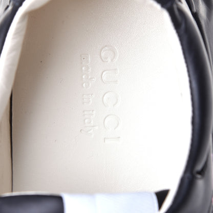 Gucci Calfskin Iridescent Logo Mens Rhyton Sneakers 13 Black 9 of 10