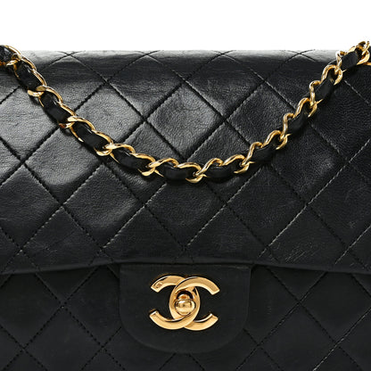 Chanel Lambskin Quilted Medium Double Flap Black 8 of 10